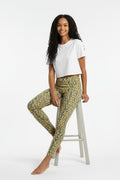 Saffron Indigo Lattice High Waisted Printed Leggings - view 1